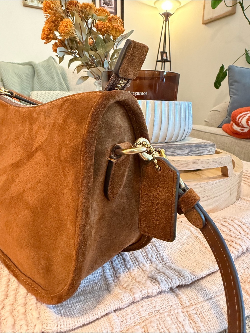 Coach Waverly bag - warm brown suede - loved for one month! - Picture 10 of 12